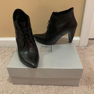STRATEGIA Black Lace Up Bootie